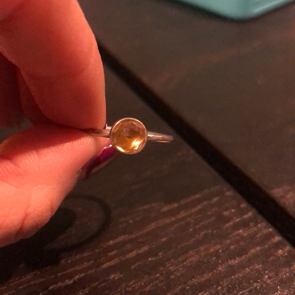 Size 7 November birth stone PANDORA ring